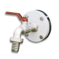 Contre bride avec robinet à boule 1" pour cuve à eau aérienne Contre bride avec robinet à boule 1" pour cuve à eau aérienne