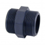 Mamelon PVC fileté 1" 1/4 mâle - mâle