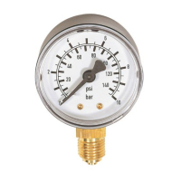 Manomètre sec - ø 50 mm - 0 à 6 BARS - 1/4'' RADIAL