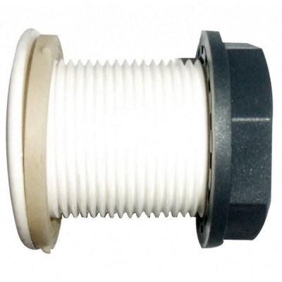 Passe paroi PVC mâle 3/4" avec joint étanche