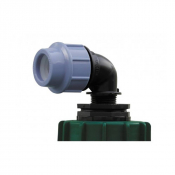 Raccord compression coudé à 90° pour cuve PE verticale DS Plastics