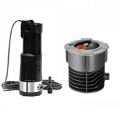 Kit d’arrosage extérieur avec prise enterrée et pompe submersible pour cuves à eau