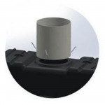 Rehausse fixe hauteur 500 mm diamètre 500 mm en PVC