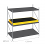 Bac de rayonnage pour rayonnage - 55 L