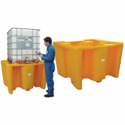 Palette de Rétention 1 IBC 1000L – Sécurité Totale – PE Recyclable et Résistant UV