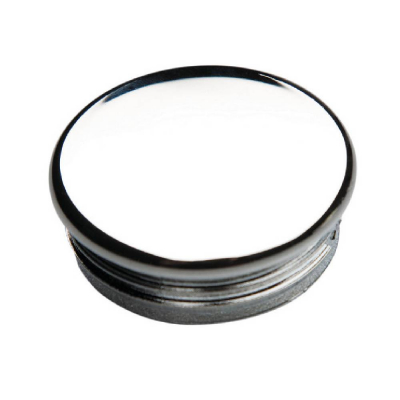 Embout à ailletes rond intérieur cannelé chrome brillant, mat