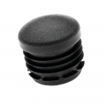 Embout plastique noir rond intérieur cannelé