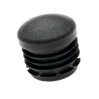 Embout plastique noir rond intérieur cannelé Embout plastique noir rond intérieur cannelé