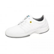 Chaussure de sécurité basse en cuir blanc Antidérapante Embout acier – S1 – ABEBA