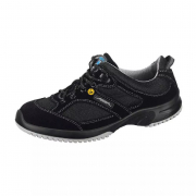 Chaussure de sécurité basse noire en cuir velours – S1 – Semelle antidérapante – ABEBA