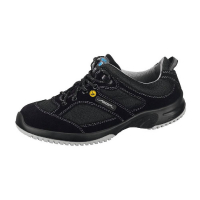 Chaussure de sécurité basse noire en cuir velours – S1 – Semelle antidérapante – ABEBA