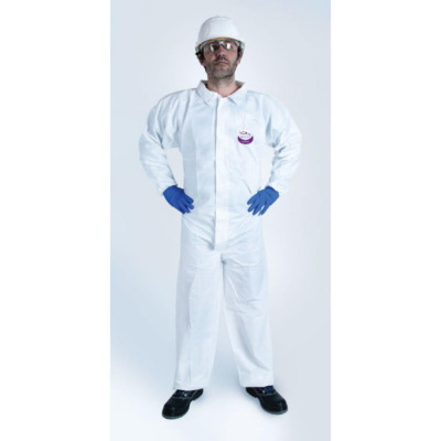 Combinaison de protection chimique Type 5 et 6 à col – Catégorie III – Weesafe