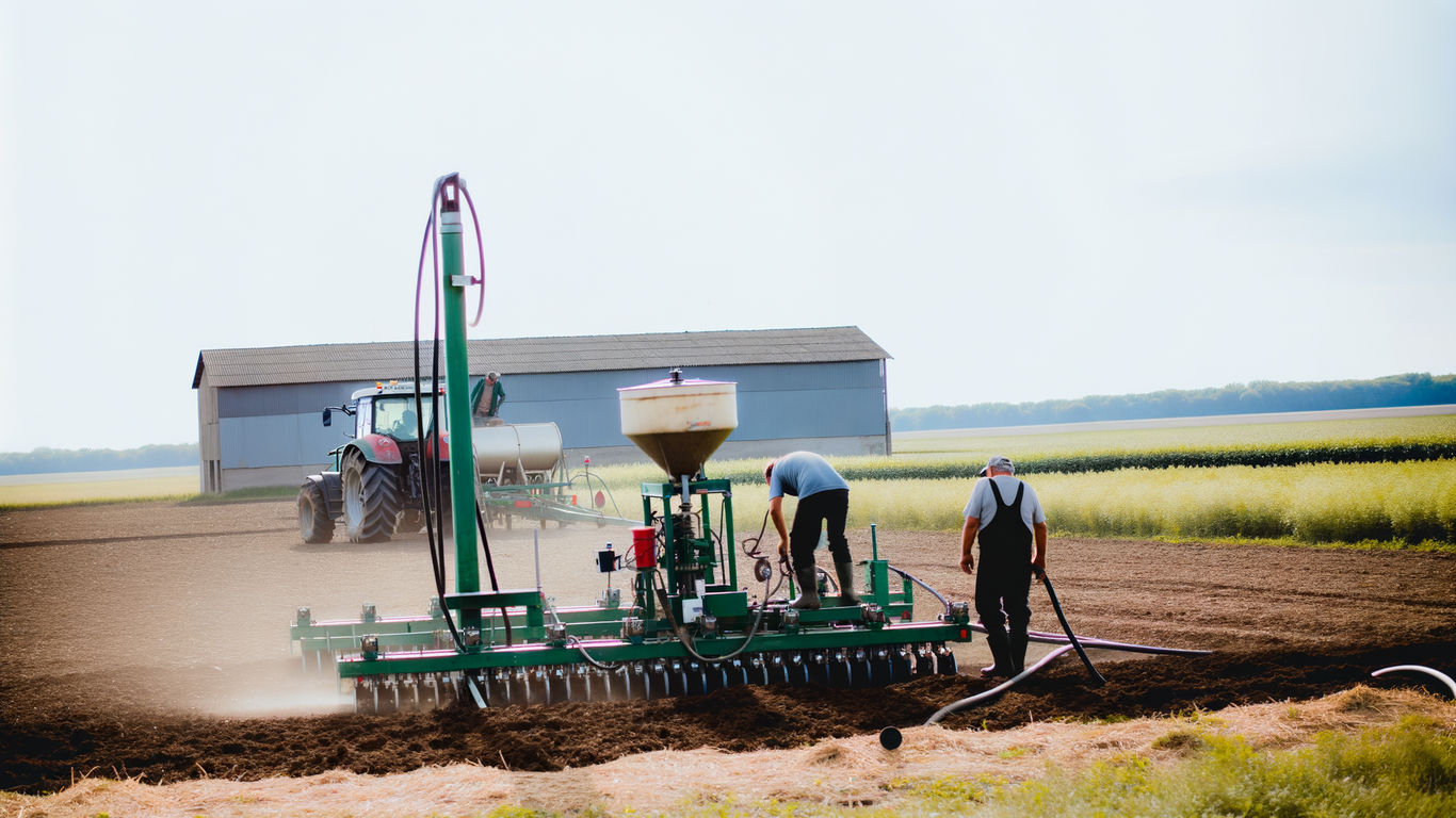 Installation d'une pompe de surface agricole