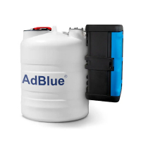 Cuve AdBlue® simple paroi avec grande armoire 1500, 2500 et 5000 L Cuve AdBlue® simple paroi avec grande armoire 1500, 2500 et 5000 L