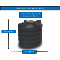 Cuve à eau sans équipement de 6000 L économique Cuve à eau sans équipement de 6000 L économique
