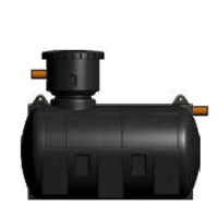 Cuve de stockage d'eau à enterrer de 1000 L avec panier filtrant et raccords Cuve de stockage d'eau à enterrer de 1000 L avec panier filtrant et raccords