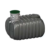 Cuve de stockage d'eau de pluie équipée - 2500L