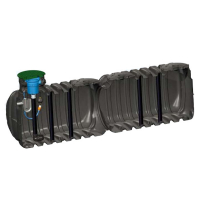 Cuve de stockage d'eau de pluie pré-équipée pour accueil pompe - 10000 L Cuve de stockage d'eau de pluie pré-équipée pour accueil pompe - 10000 L