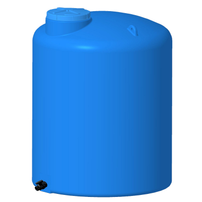 Cuve à eau potable ACS ronde aérienne avec vanne - 12000 L