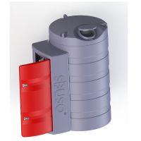 Cuve GNR 1500 L entièrement équipée et protégée, avec grande armoire Cuve GNR 1500 L entièrement équipée et protégée, avec grande armoire