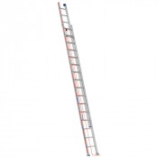 Echelle alu coulissante à corde 2 plans à sabots articulés