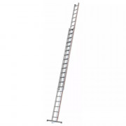 Echelle alu coulissante à corde 3 plans sabots articulés