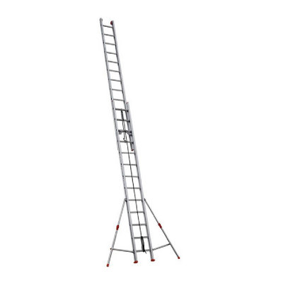 Echelle coulissante alu 2 ou 3 plans à corde avec stabilisateurs
