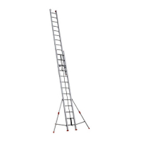 Echelle coulissante alu 2 ou 3 plans à corde avec stabilisateurs Echelle coulissante alu 2 ou 3 plans à corde avec stabilisateurs