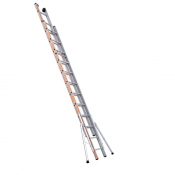Echelle coulissante aluminium 2 plans à corde avec stabilisateurs