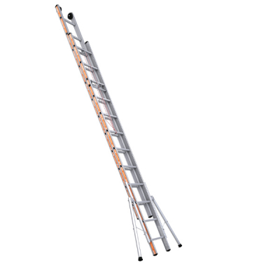 Echelle coulissante aluminium 2 plans à corde avec stabilisateurs