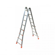 Échelle télescopique multi-position professionnelle en aluminium – 2 plans