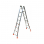 Échelle télescopique multi-position professionnelle en aluminium – 2 plans