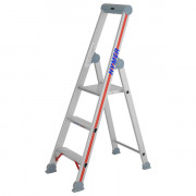 Escabeau alu simple avec montants anodisés qui ne laisse pas de traces noires