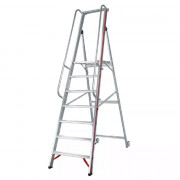 Escabeau mobile plate-forme avec longue main courante