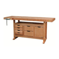 Établi bois avec 6 tiroirs et 1 caisson Établi bois avec 6 tiroirs et 1 caisson