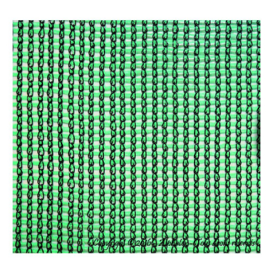 Filet d'ombrage à maille rectangulaire vert/noir occultation 70 %
