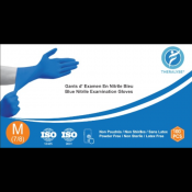 Gants d'examen en Nitrile non stériles - Bleu