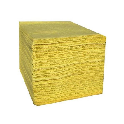 Feuilles absorbantes 2 couches jaunes liquides corrosifs