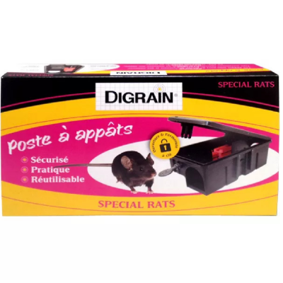 Poste Appâtage Rats et Souris Sécurisé – Fermeture à Clé – Réutilisable Intérieur Extérieur