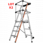 Lot de 2 plateformes de travail RAPTOR - Garde-corps sangles
