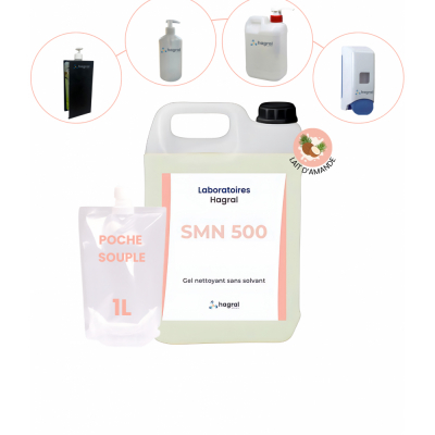 SMN 500 LAIT D’AMANDE Gel nettoyant sans solvant