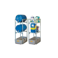 Rayonnage de rétention petits récipients et fûts de 60L