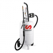 Distributeur d'huile carrossé par pompe pneumatique 25 L sur roues
